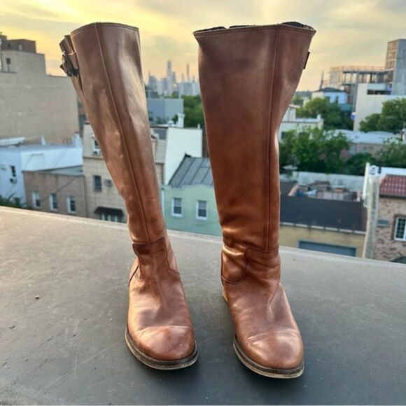Lavorazione Antigiana brown leather riding boots size 6 shabby chic cottagecore​ - Picture 5 of 6